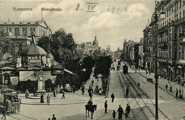 Die Georgstraße in Hannover vor dem Ersten Weltkrieg