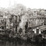 Das durch Artilleriefeuer zerstörte Maasufer in Verdun