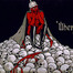 Ein amerikanisches Plakat aus dem Jahr 1917: Kaiser Wilhelm II. als Teufel auf einem Berg von Schädeln.