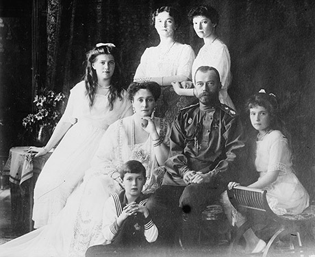 Der russische Zar Nikolaus II. mit seiner Familie, 1914